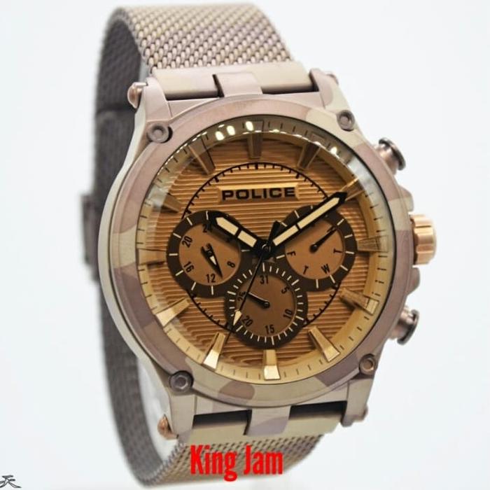Jam Tangan Pria Police 15920JSMBN-20MM Original Brown Garansi Resmi