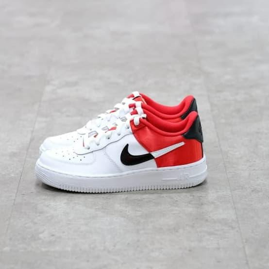 NBA X NIKE AF1 LOW WHITE RED SNEAKERS ORIGINAL SEPATU AUTHENTIC LADIES