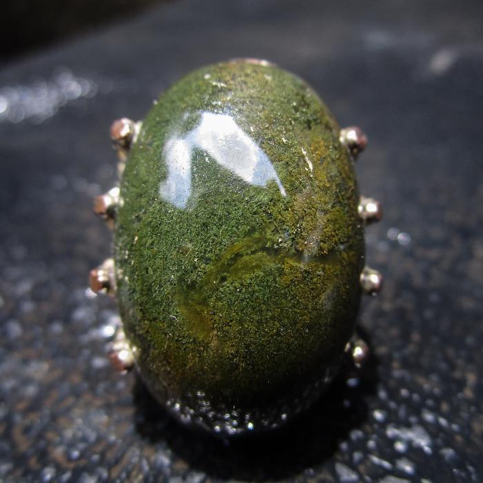 Asli Cincin Batu Ijo Lumut Garut Moss Agate Badar Lumut Jadul