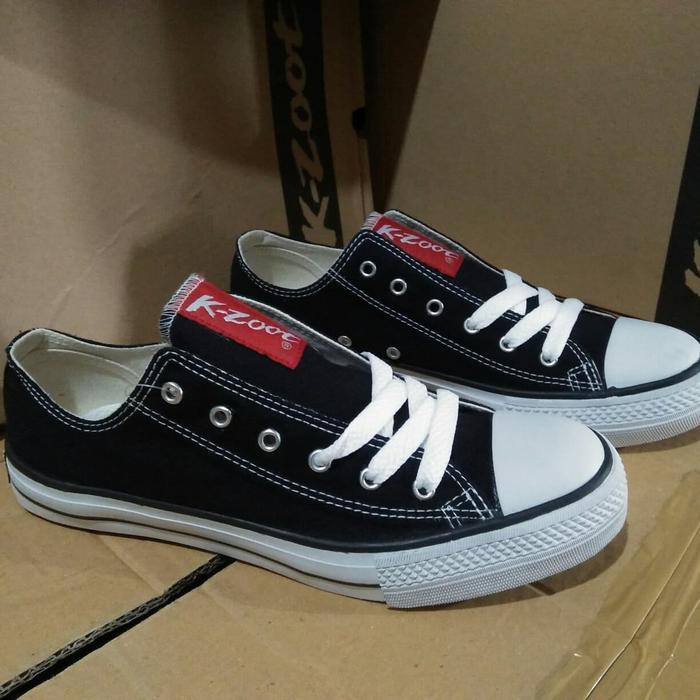 Sepatu Sekolah K-Zoot Alonzo/Hitam putih pendek original