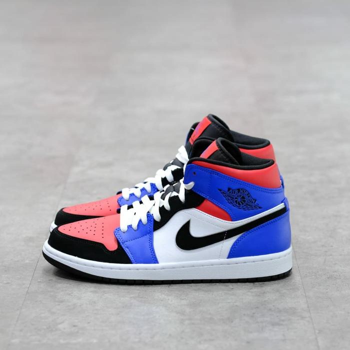 AIR JORDAN 1 MID TOP 3 NIKE AUTHENTIC SNEAKERS SEPATU ORIGINAL