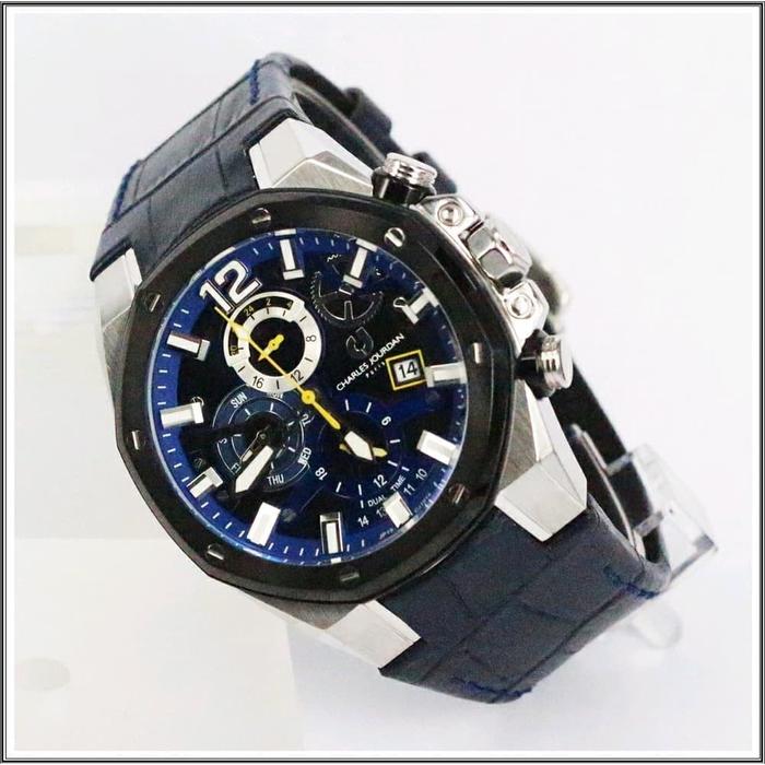 Jam tangan Pria CHARLES JOURDAN CJ 1014 - 1385 silver blue