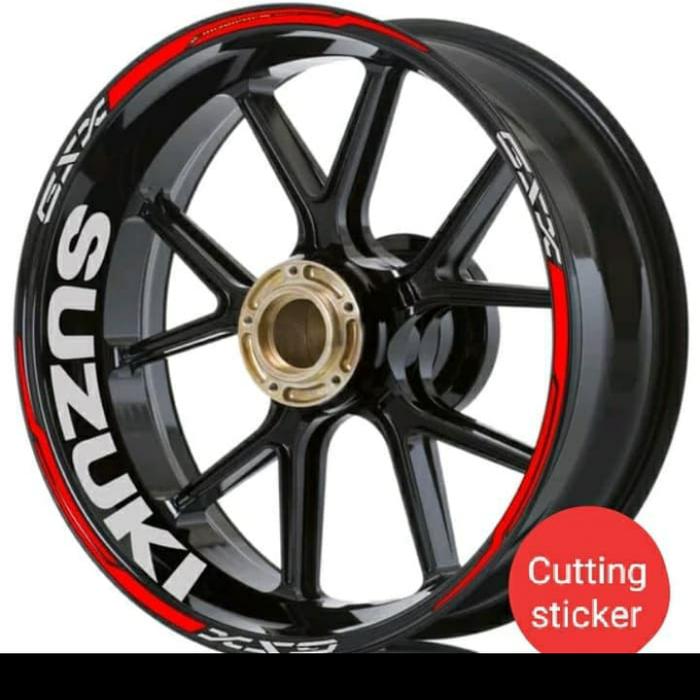STICKER VELG CUTTING STICKER SUZUKI GSX RED 04