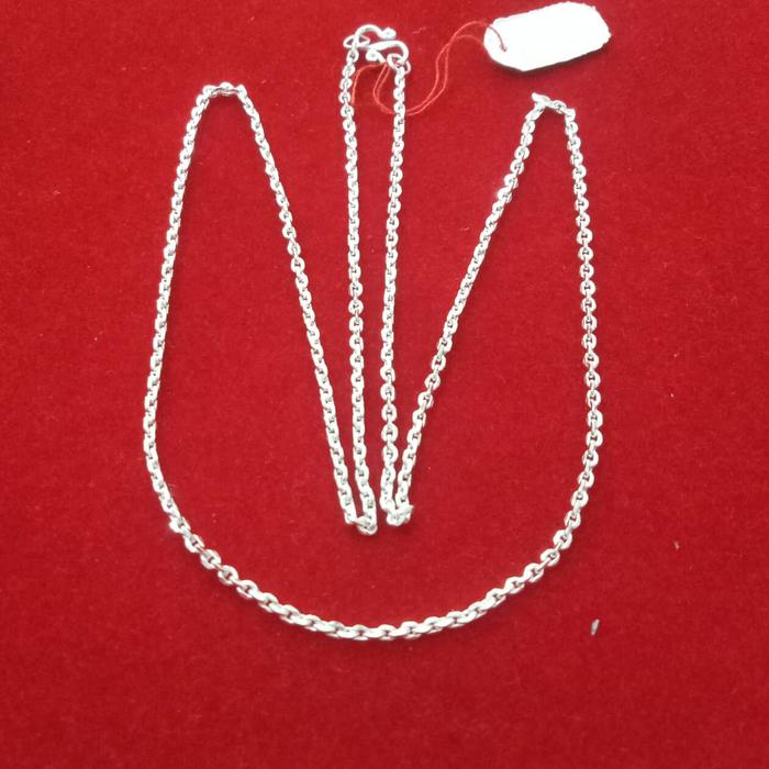 Kalung segi cowok perak murni
