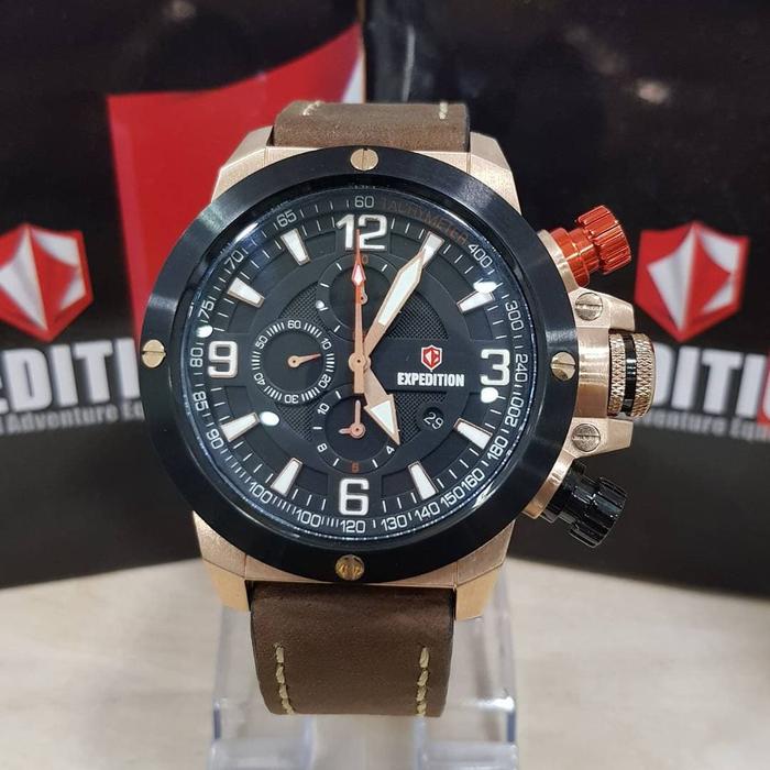 Jam Pria Expedition E 6684 M rosegold hitam original