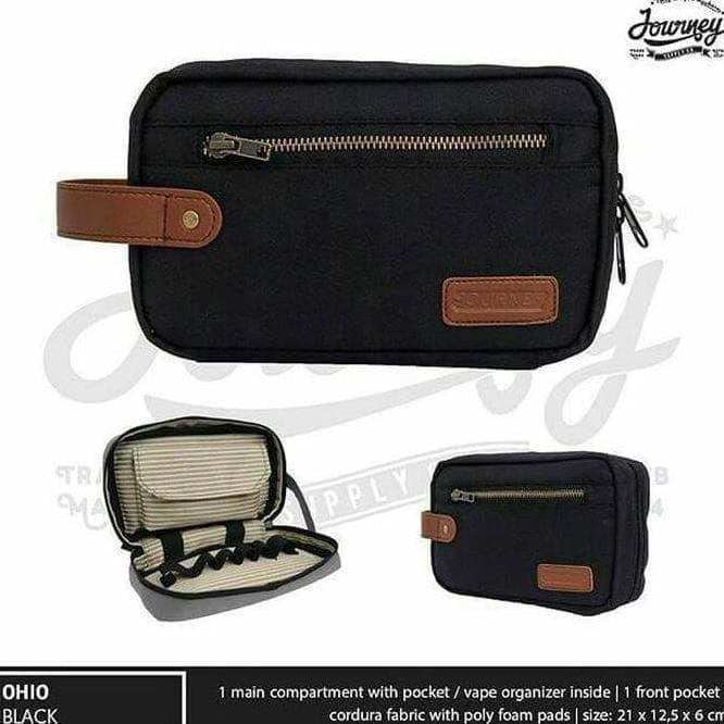 Journey Ohio Black Tas Dompet Pouch Tempat Vape Vapor Rokok Elektrik