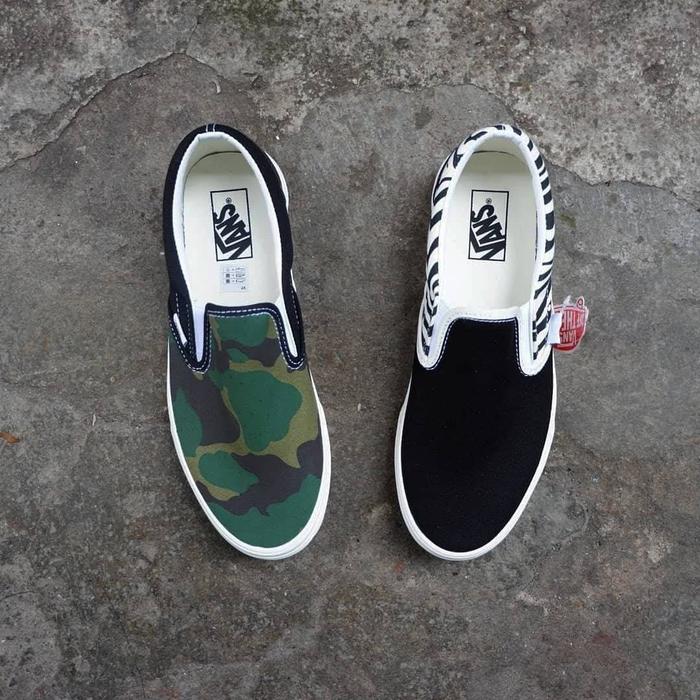 VANS Slip On Mismatch Zebra Camo Original