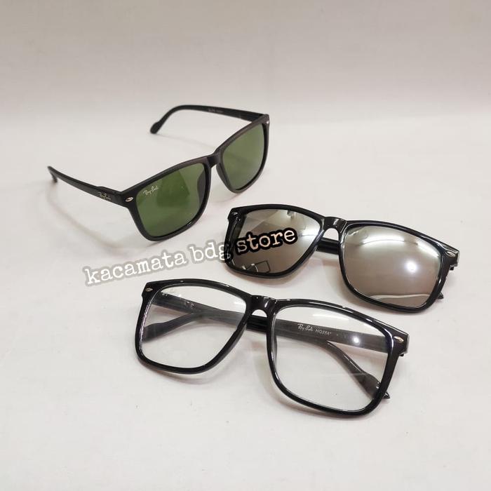 kacamata gaya kotak lensa kaca HQ254 Eyewear