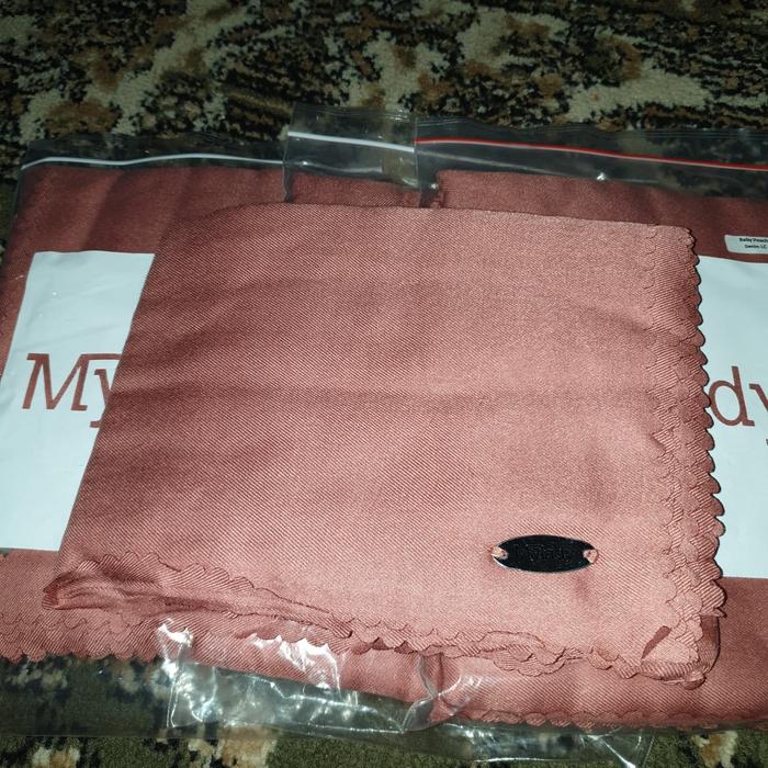 Jilbab Polos Voal Denim warna Baby Peach by My Lady