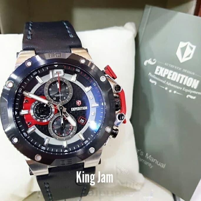 Jam Tangan Pria Expedition E 6751/ E6751 Original Black Silver