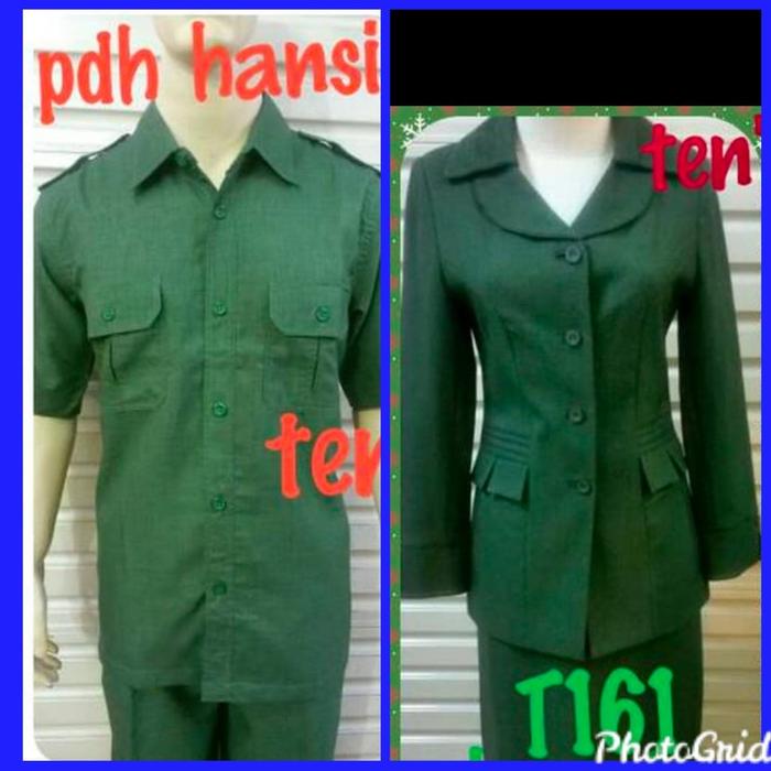 setelan blazer kantor hijau pns pemda gansip pria dan wanita