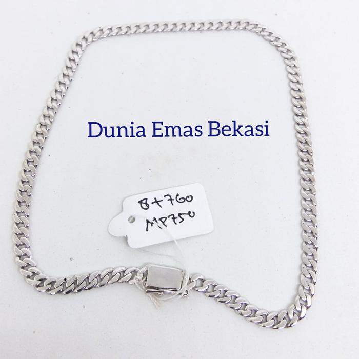 Gelang Kaki Sisik Naga,Kadar 750 (Emas Putih),Berat 8.76gram