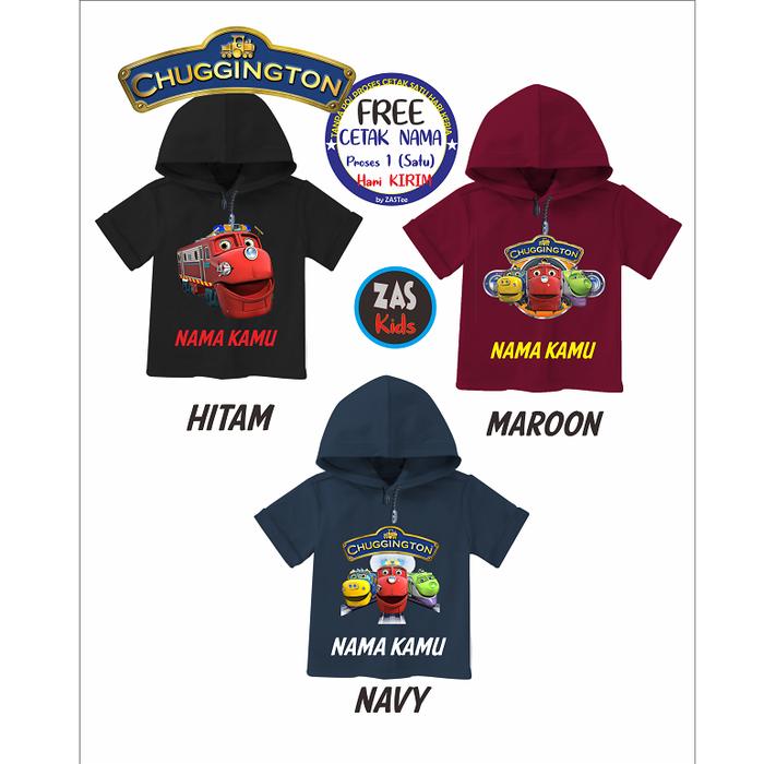 Kaos Hoodie Anak CHUGGINGTON Free Nama Banyak Motif