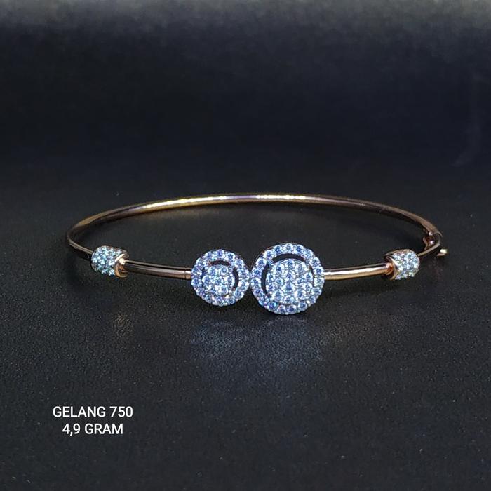 UBS Gelang Emas 750 Rose Gold Mata AD YB091