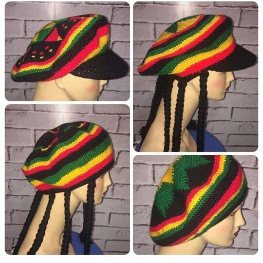 topi rajut baret kupluk rasta/reggae
