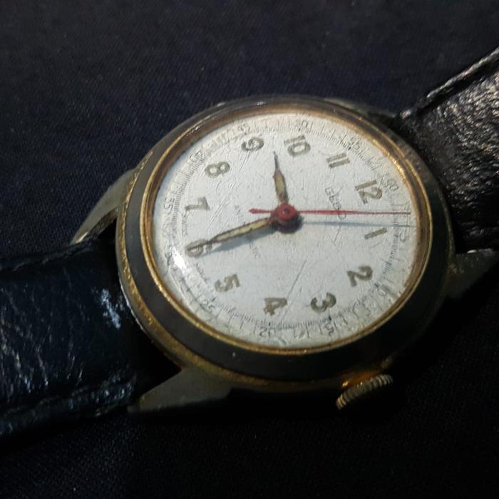 Jam Tangan Analog Rusia Gebo Manual Winding Bekas Second Antik