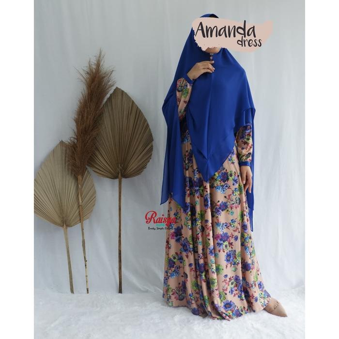 Gamis Jersey Motif Amanda / Gamis Amanda / Gamis Jersey Bunga