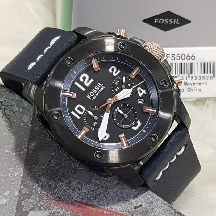 Jam Tangan Pria Merek Fossil FS 5066 & FS 5016 Kulit Original 45mm