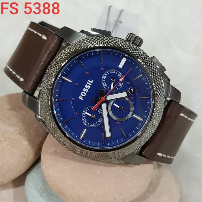 Jam Tangan Pria Merek Fossil FS 5388 & FS 5234 Kulit Original 45mm