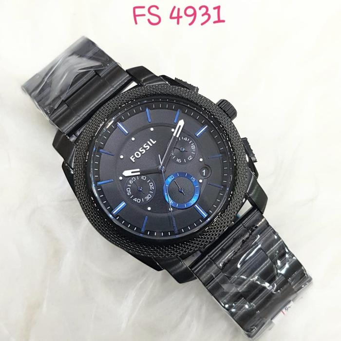 Jam Tangan Pria Merek Fossil FS4931 & FS 4931 Black Original 4.5cm