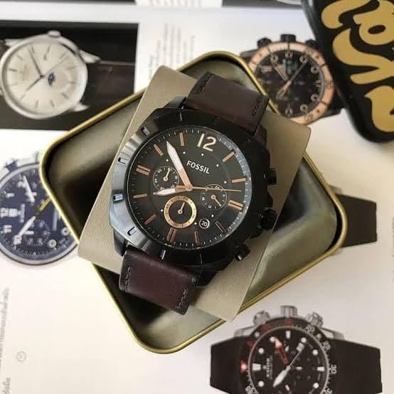 Jam Tangan Pria Merek Fossil BQ2380 & BQ 2380 Kulit Original 4.5cm