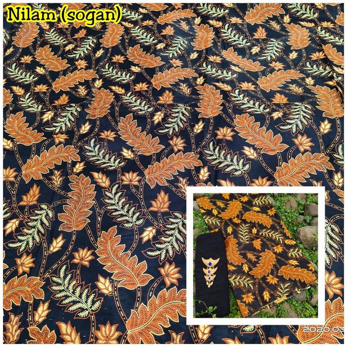 Kain Batik Daun Nilam Sogan