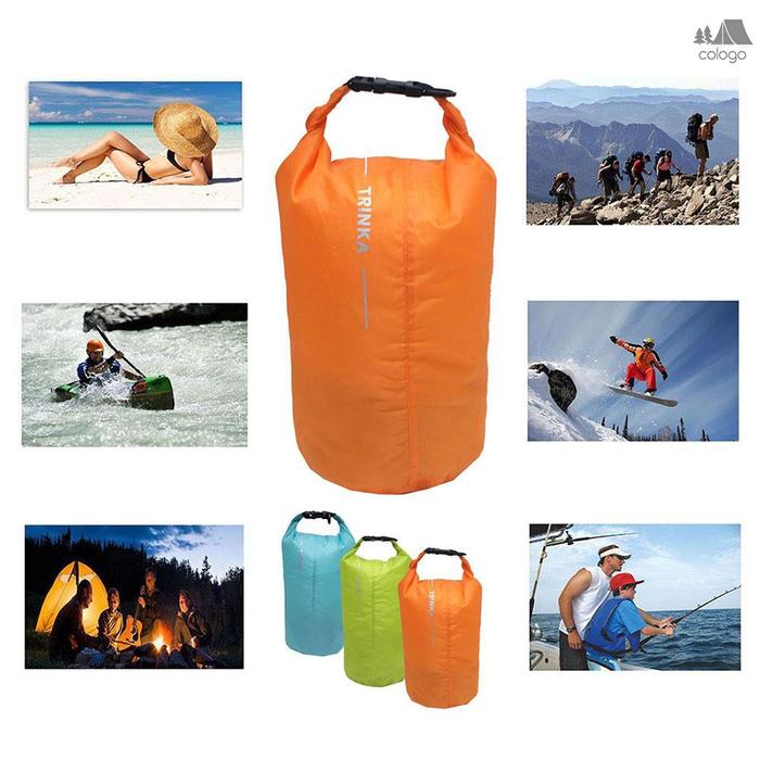 Tas Dry Bag Portable Anti Air Kapasitas 8L / 40L / 70L untuk Camping