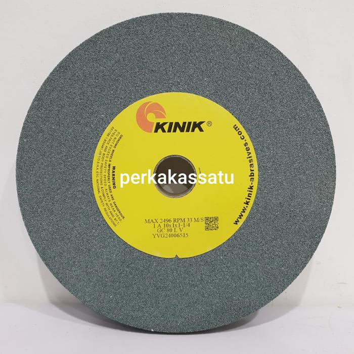 BATU GERINDA DUDUK 250mm 10" X 1" X 1-1/4" KINIK HIJAU GC80LV