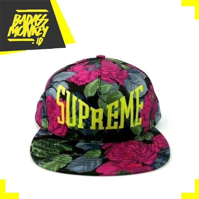 SUPREME FLORAL 5-PANEL BLACK