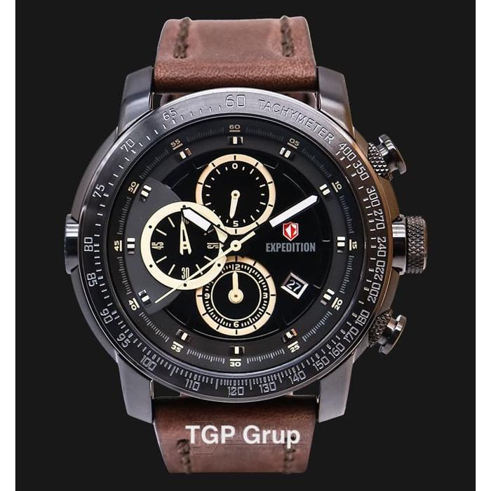 Expedition E 6372 M CLIPBAIVBO Man Black Dial Brown Leather