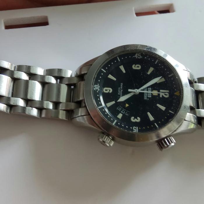 jam tangan Swiss Expedition kond. 85% strap rantai (not nautica adidas