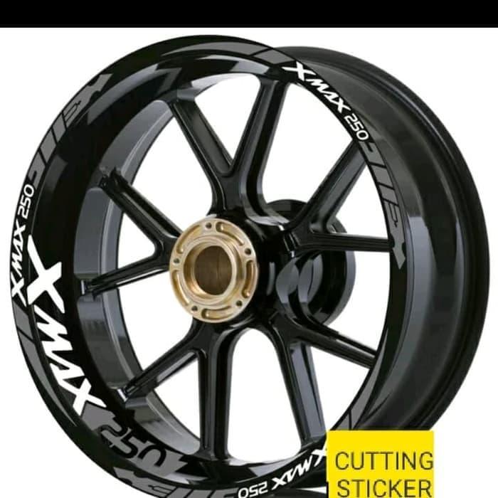 STICKER VELG XMAX CUTTING STICKER white grey