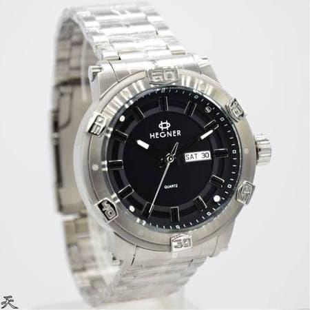 Hegner 5032 m Sporty silver jam tangan pria original water resist