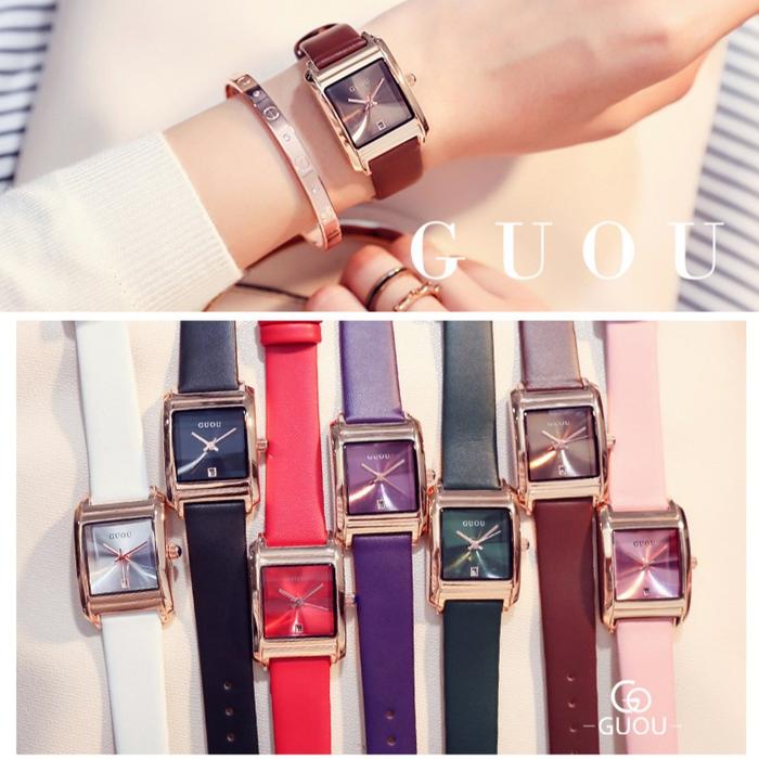 Jam Tangan GUOU Menonton Wanita Indah Top Wanita Berlian Luxury