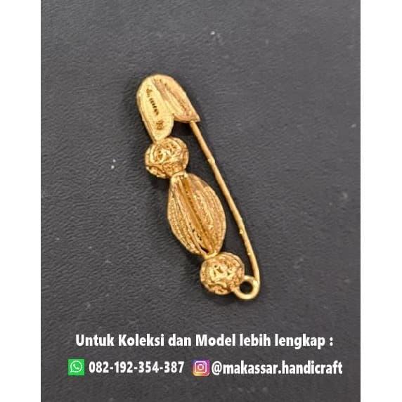 Peniti Jilbab Emas Asli (C)