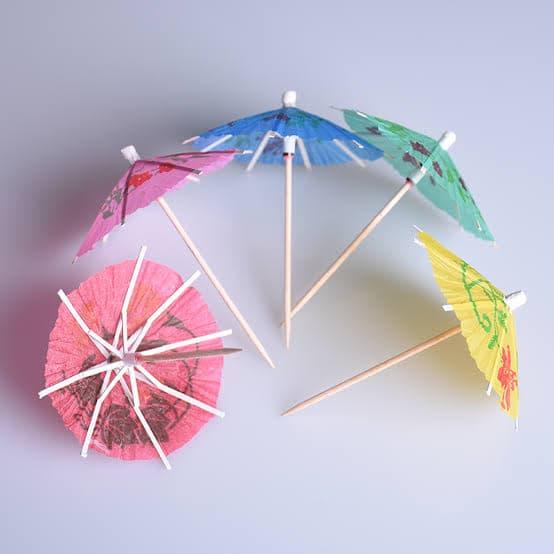Paper parasol mini pick