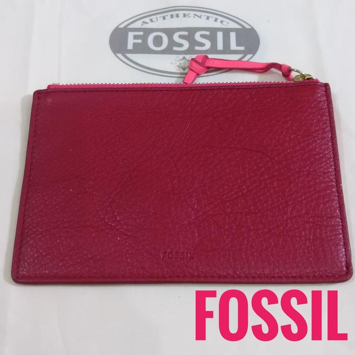 Dompet wanita SMALL POUCH CRIMSON FOSSIL Orig