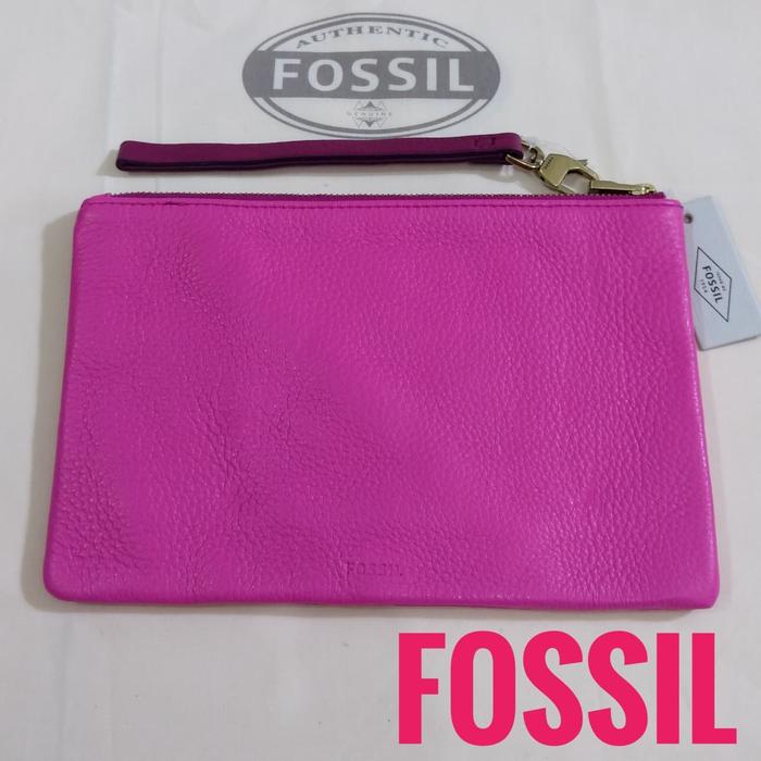 Dompet wanita FOSSIL MEDIUM WRISTLET HOT PINK FOSSIL Orig