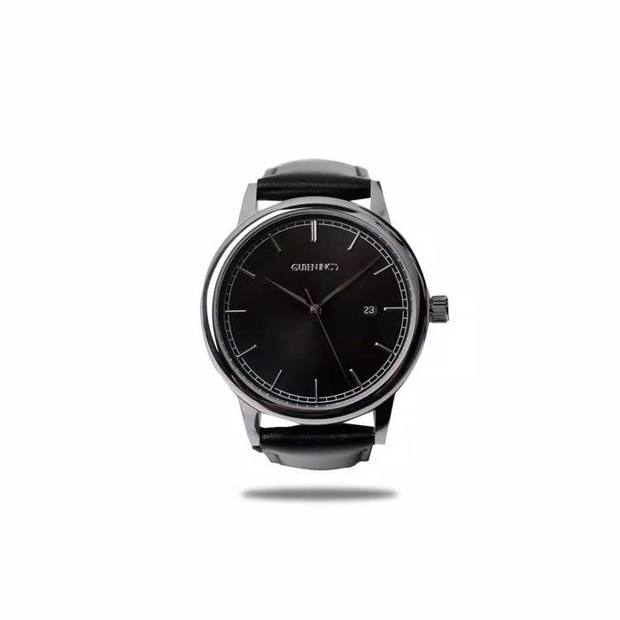 Jam Tangan Pria GUTEN INC Vallery 2.0 Black Silver Analog Original