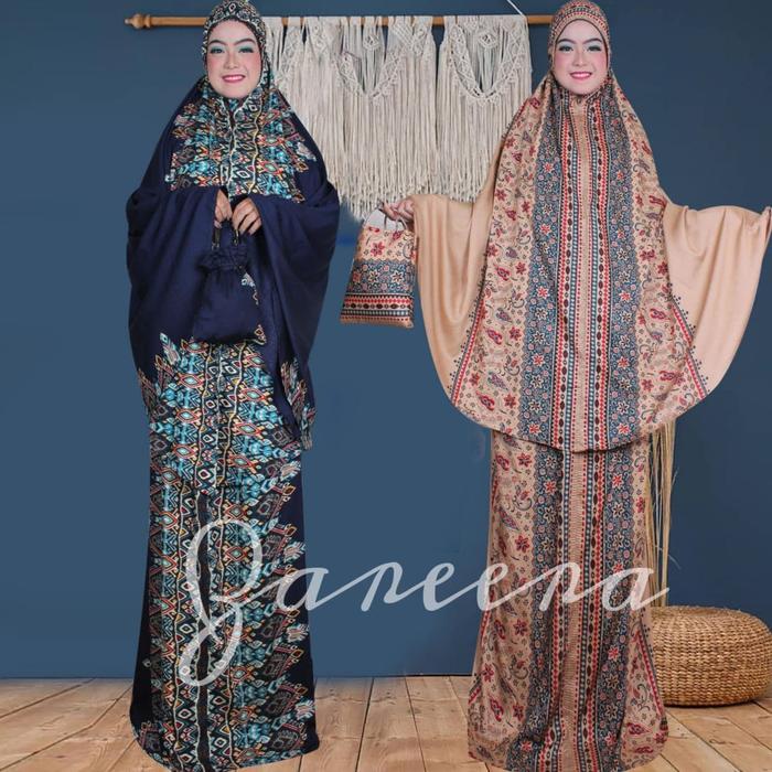 MUKENA SARI INDIA/RUKUH/TELEKUNG/BATIK/MUKENA MOTIF/PRAYER SET/MODERN