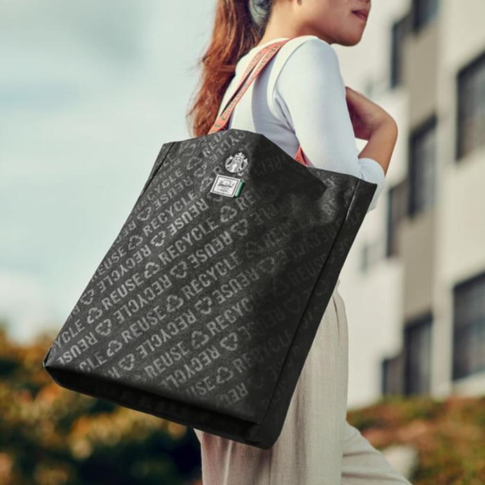 Starbucks Herschel Supply Big Tote Bag Earth Day 2020