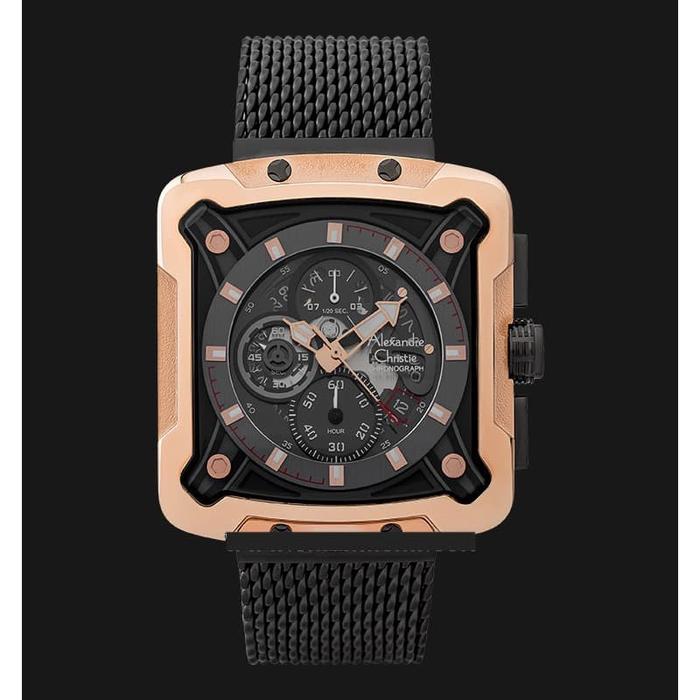 Alexandre Christie AC 3030 MC BBRBA Chronograph Men Black Rosegold