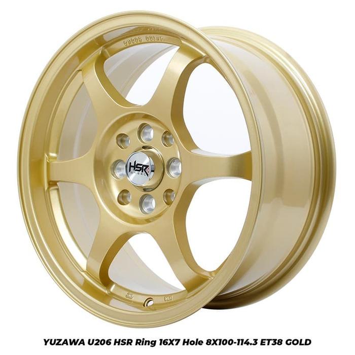 Jual Velg Racing R16 - HSR YUZAWA U206 R.16x7 Hole.8x100/114,3 et.38