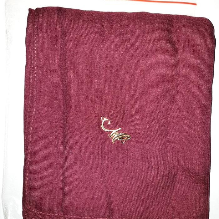 Jilbab Voal Segi Empat warna Merah Burgundy by My Lady