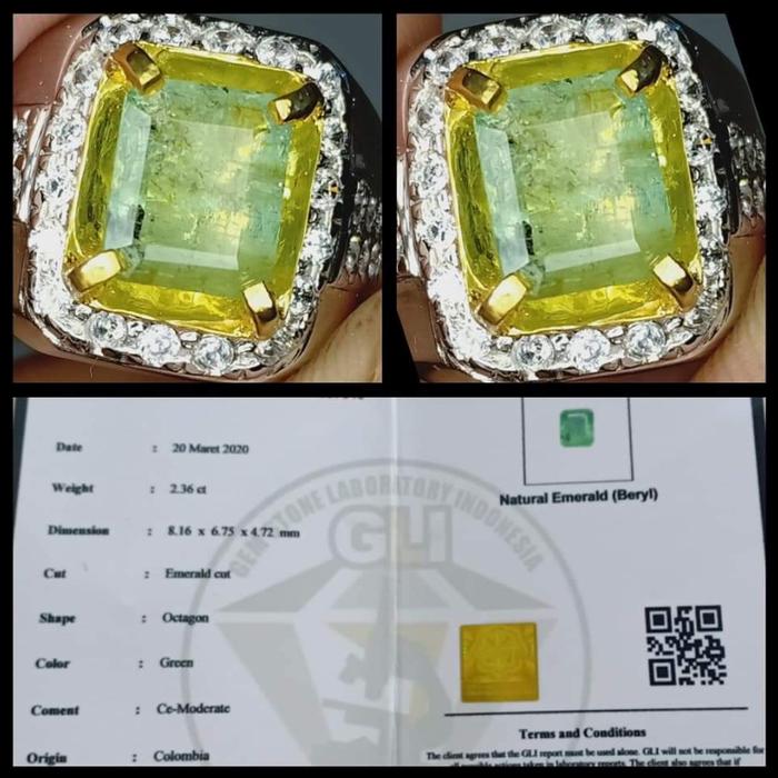 NATURAL EMERALD BERYL COLOMBIA # BATU ZAMRUD COLUMBIA MEMO JAMRUD ASLI