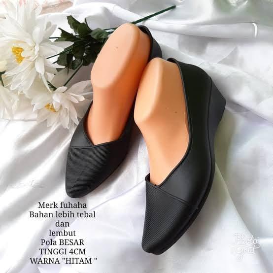 Sepatu Kerja Wanita Jelly Shoes Wedges//FUHAHA TJ-710 Karet