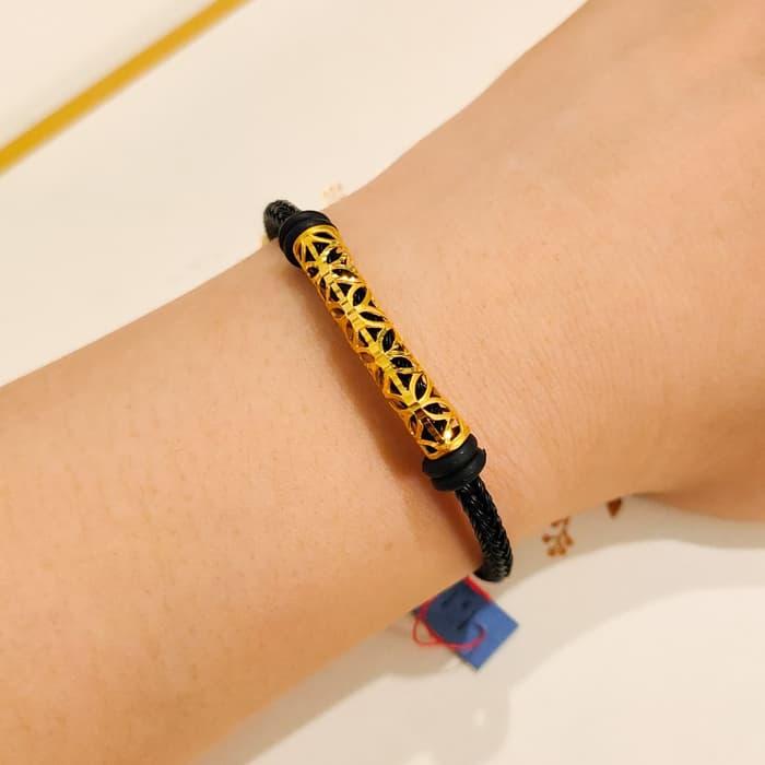 Murah Gelang wanita model pandora tabung elegant emas asli Keren
