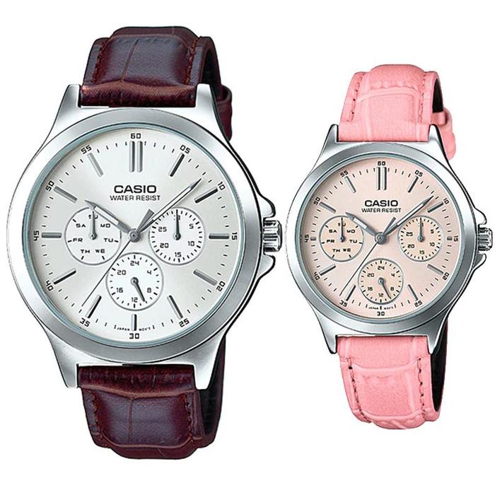 CASIO COUPLE PASANGAN ORIGINAL MTP-V300L-7AUDF - LTP-V300L-4A