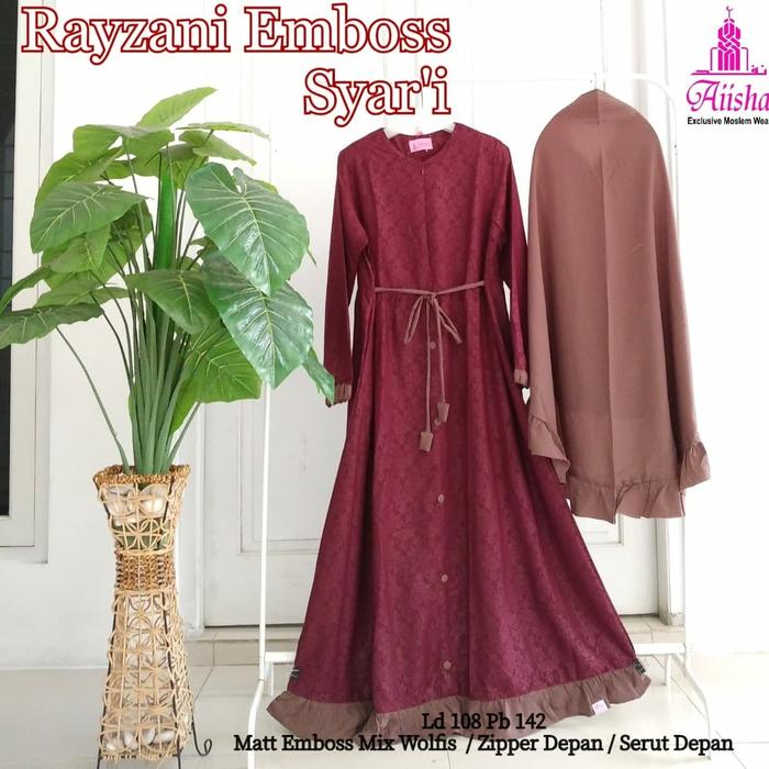 RAYZANI EMBOSS SET GAMIS CADAR SYARI BY AIISHA