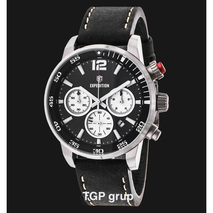 Expedition E 6685 M CLSSBA Chronograph Man Black Dial Black Leather